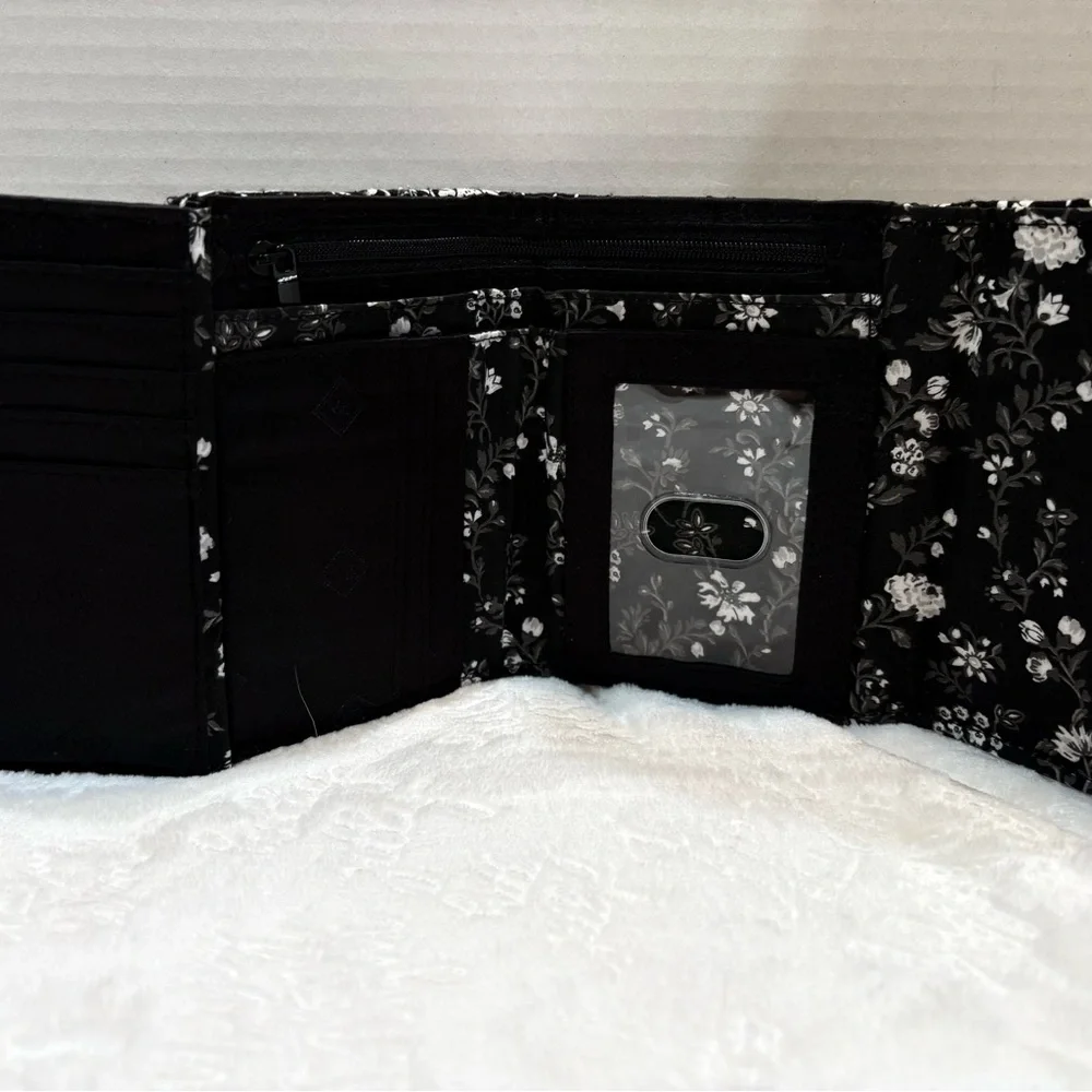 Vera Bradley Black and White Bandana Wallet - Picture 5 of 13